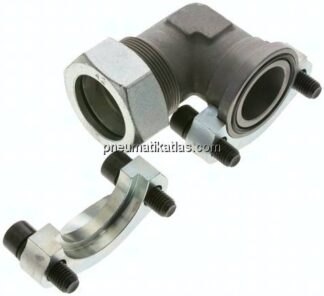 Winkel-Flanschverschraubung 1-1/2"-SAE (3000 PSI), 42 L (M52x2)