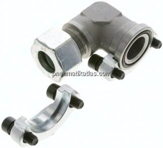 Winkel-Flanschverschraubung 1-1/4"-SAE (3000 PSI), 25 S (M36x2)