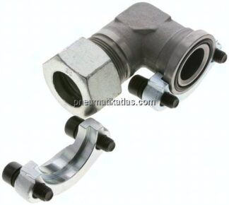 Winkel-Flanschverschraubung 1-1/4"-SAE (3000 PSI), 30 S (M42x2)
