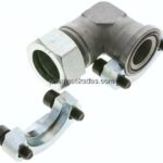 Winkel-Flanschverschraubung 1-1/4"-SAE (3000 PSI), 35 L (M45x2)