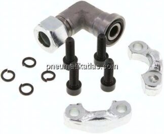Winkel-Flanschverschraubung 1/2"-SAE (3000 PSI), 15 L (M22x1,5)
