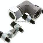 Winkel-Flanschverschraubung 3/4"-SAE (3000 PSI), 22 L (M30x2)