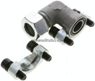 Winkel-Flanschverschraubung 3/4"-SAE (3000 PSI), 22 L (M30x2)