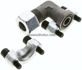 Winkel-Flanschverschraubung 1/2"-SAE (6000 PSI), 16 S (M24x1,5)