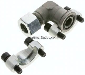 Winkel-Flanschverschraubung 3/4"-SAE (6000 PSI), 20 S (M30x2)