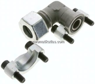Winkel-Flanschverschraubung 3/4"-SAE (6000 PSI), 25 S (M36x2)