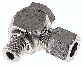 Winkel-Schwenkverschraubung G 1/4"-10 L (M16x1,5), 1.4571