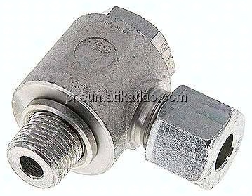 Winkel-Schwenkverschraubung G 3/8"-10 S (M18x1,5), Stahl verzinkt