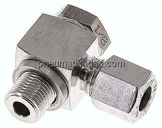Winkel-Schwenkverschraubung G 1/8"-6 LL (M10x1), 1.4571