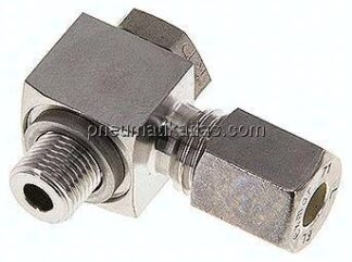 Winkel-Schwenkverschraubung G 1/8"-6 L (M12x1,5), Klemmring 1.4571 (NC)