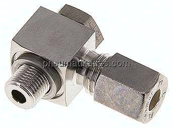 Winkel-Schwenkverschraubung G 1/8"-6 L (M12x1,5), Klemmring 1.4571 (NC)