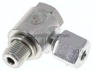 Winkel-Schwenkverschraubung G 1/4"-6 S (M14x1,5), Stahl verzinkt