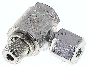 Winkel-Schwenkverschraubung G 1/4"-6 S (M14x1,5), Stahl verzinkt