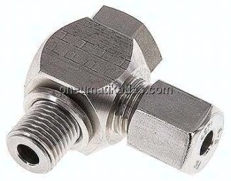 Winkel-Schwenkverschraubung G 1/4"-6 S (M14x1,5), 1.4571