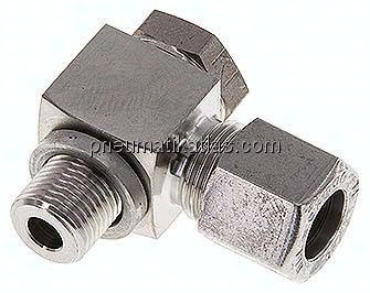 Winkel-Schwenkverschraubung G 1/8"-8 LL (M12x1), 1.4571