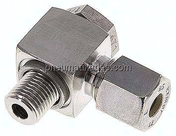 Winkel-Schwenkverschraubung G 1/4"-8 S (M16x1,5), Klemmring 1.4571 (NC)