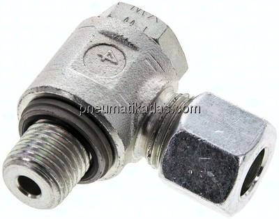 Winkel-Schwenkverschraubung M 14x1,5-10 L (M16x1,5), Stahl verzinkt