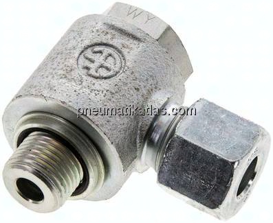 Winkel-Schwenkverschraubung M 16x1,5-10 S (M18x1,5), Stahl verzinkt
