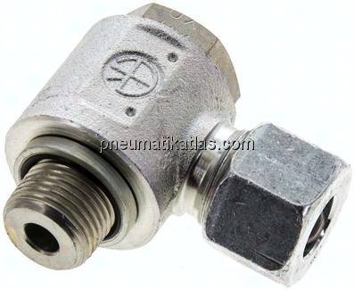 Winkel-Schwenkverschraubung M 18x1,5-12 S (M20x1,5), Stahl verzinkt