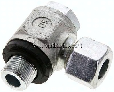 Winkel-Schwenkverschraubung M 20x1,5-14 S (M22x1,5), Stahl verzinkt