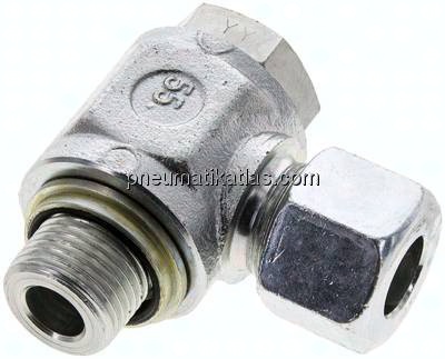 Winkel-Schwenkverschraubung G 1/2"-14 S (M22x1,5), Stahl verzinkt