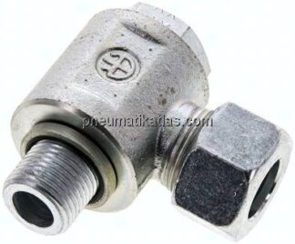 Winkel-Schwenkverschraubung M 18x1,5-15 L (M22x1,5), Stahl verzinkt