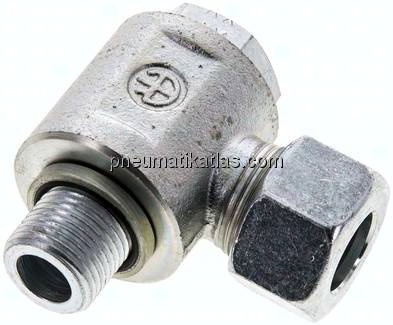 Winkel-Schwenkverschraubung M 18x1,5-15 L (M22x1,5), Stahl verzinkt