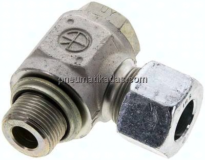 Winkel-Schwenkverschraubung M 22x1,5-16 S (M24x1,5), Stahl verzinkt