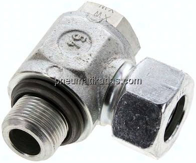 Winkel-Schwenkverschraubung M 22x1,5-18 L (M26x1,5), Stahl verzinkt