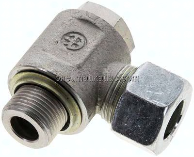 Winkel-Schwenkverschraubung M 27x2-20 S (M30x2), Stahl verzinkt