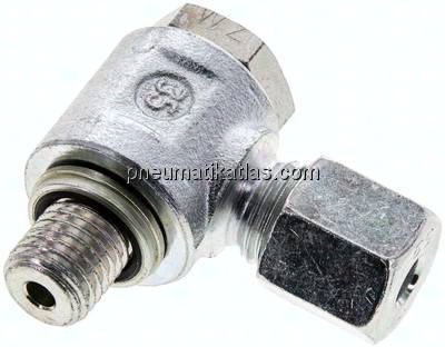 Winkel-Schwenkverschraubung M 12x1,5-6 S (M14x1,5), Stahl verzinkt