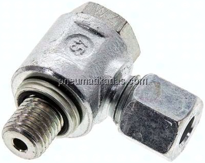 Winkel-Schwenkverschraubung M 12x1,5-8 L (M14x1,5), Stahl verzinkt