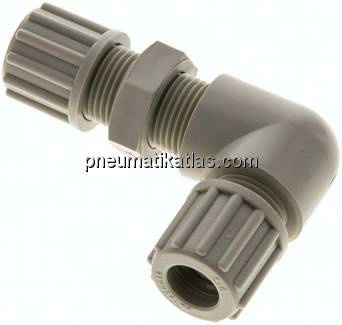 Winkel-Schott-Verschraubung 12x9mm, Polypropylen
