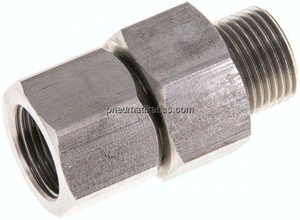 Heißwasser-Drehgelenk, G 3/8"-G 3/8", Edelstahl, PN350