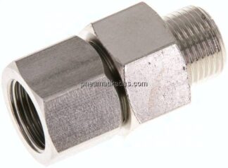 Heißwasser-Drehgelenk, G 3/8"-G 3/8", Messing vernickelt, PN275