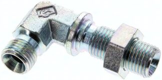 Winkel-Schottnippel, 60°-Kegel G 1/4", Stahl verzinkt