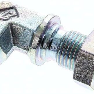 Winkel-Schottnippel, 60°-Kegel G 1/4", Stahl verzinkt