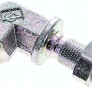 Winkel-Schottnippel, 60°-Kegel G 1/8", Stahl verzinkt