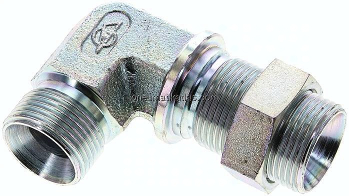 Winkel-Schottnippel, 60°-Kegel G 3/4", Stahl verzinkt