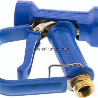 Wassersparpistole mit Sicherheitsbügel, Edelstahl / Messing