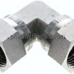 90°-Winkelverschraubung,UN 1-1/16"-12 (JIC),Stahl verzinkt