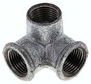 Winkelverteiler 3x Rp 1/2" (IG), Temperguss verzinkt