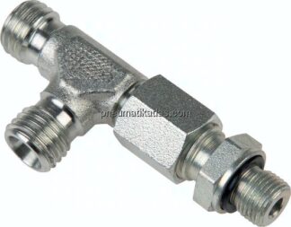 Einstellb. L-Schneidringverschraubung G 1/4"-10 L (M16x1,5), ohne Mutter & Schneidring, Stahl verz