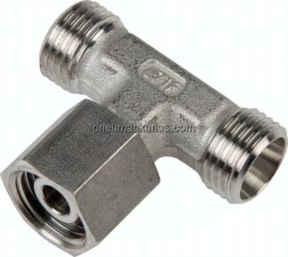 Einstellb. T-Schneidringverschraubung 18 L (M26x1,5), ohne Mutter & Schneidring, 1.4571