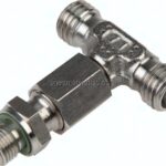 Einstellb. T-Schneidringverschraub.G 1/8"-6 L (M12x1,5), ohne Mutter & Schneidring, 1.4571