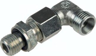 Einstellb. Winkel-Schneidringverschr. M 10x1-6 L (M12x1,5), ohne Mutter & Schneidring, Stahl verzi