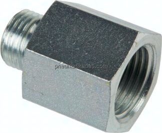 Aufschraub-Schneidringverschr. G 1/2"-8 L (M14x1,5), ohne Mutter & Schneidring, Stahl verzinkt