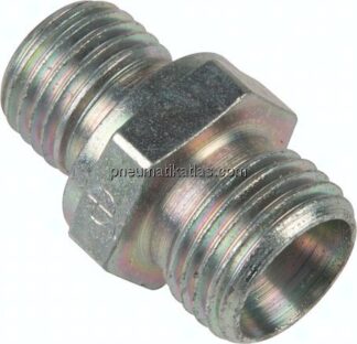 Gerade Schneidringverschr. M 16x1,5-12 S (M20x1,5), ohne Mutter & Schneidring, Stahl verzinkt