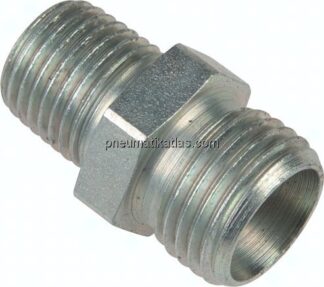 Gerade Schneidringverschr. R 1/2"-14 S (M22x1,5), ohne Mutter & Schneidring, Stahl verzinkt