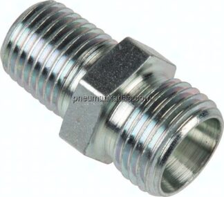 Gerade Schneidringverschr. NPT 1-1/2"-38 S (M52x2), ohne Mutter & Schneidring, Stahl verzinkt